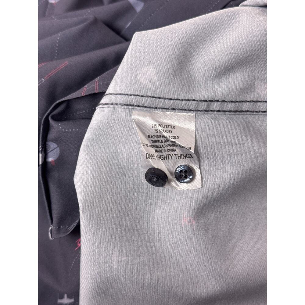 RSVLTS Men's Short-Sleeve Navy Button-Down with Micro Icon Print - Picture 8 of 8